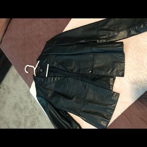 Leather blazer